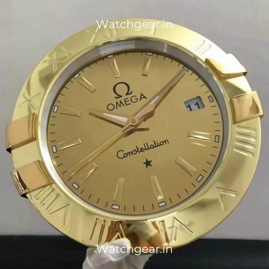 Omega Constellation Full Gold Wall Clock