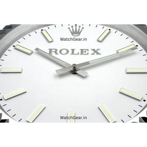 Rolex Datejust White Dial Silver Wall Clock