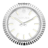 Rolex Datejust White Dial Silver Wall Clock