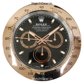 Rolex Daytona Black Dial Rose Gold Wall Clock