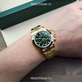 Rolex Daytona Green Dial Full Gold Watch