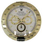 Rolex Daytona White Dial Golden Wall Clock