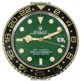 Rolex GMT Master II Green Dial Golden Wall Clock