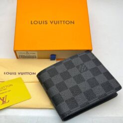 lv grey canvas wallet