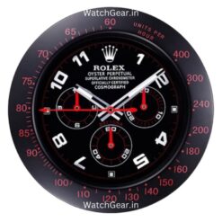rolex daytona black dial matte wall clock