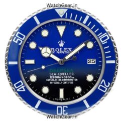 rolex deepsea sea dweller blue wall clock