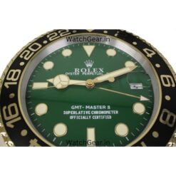 rolex gmt master ii green dial golden wall clock