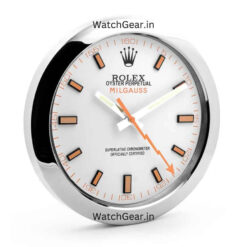rolex milgauss white diall wall clock