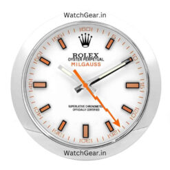 rolex milgauss white diall wall clock