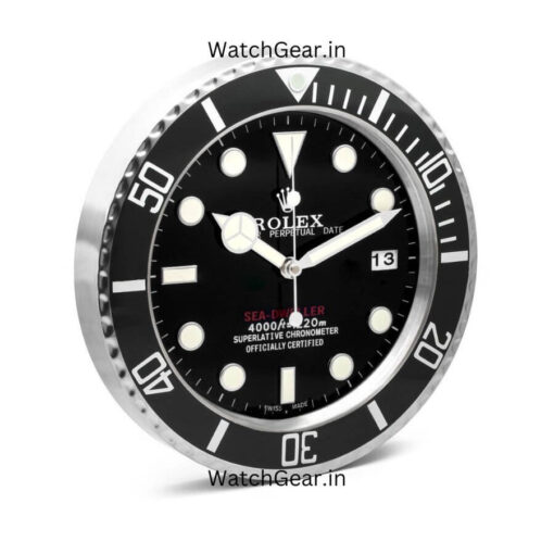 rolex sea dweller black wall clock