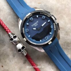 tissot t touch solar blue rubber strap watch
