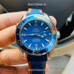 Omega Seamaster Planet Ocean Orange Rubber Strap Watch
