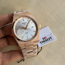 Tissot PRX Powermatic Silver Dial Rose Gold Watch