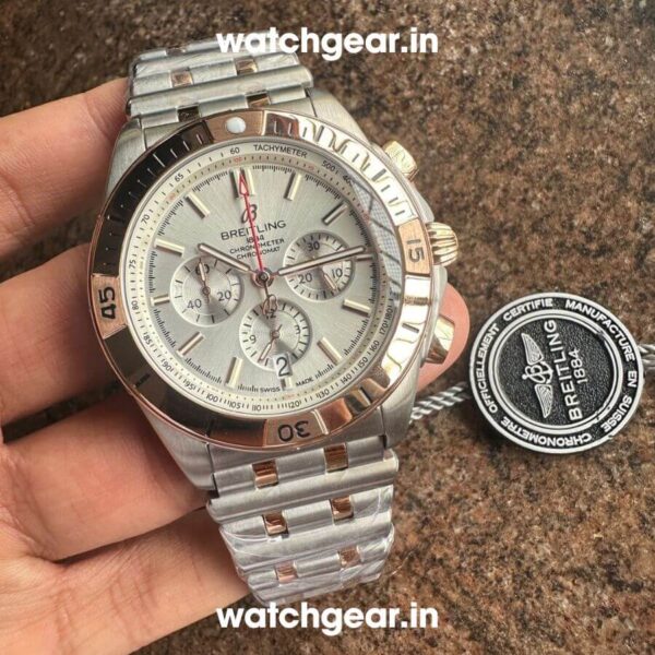 Breitling Chronomat White Dial Dual Tone Watch