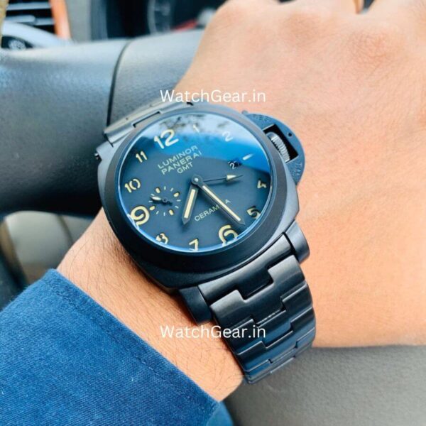 Luminor Panerai GMT Matte Black Automatic Watch - Image 5