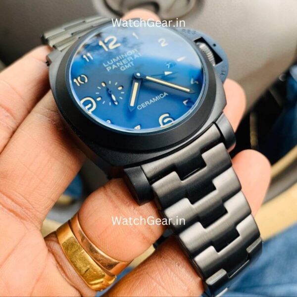 Luminor Panerai GMT Matte Black Automatic Watch - Image 4