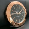 omega constellation black dial rose gold wall clock 3