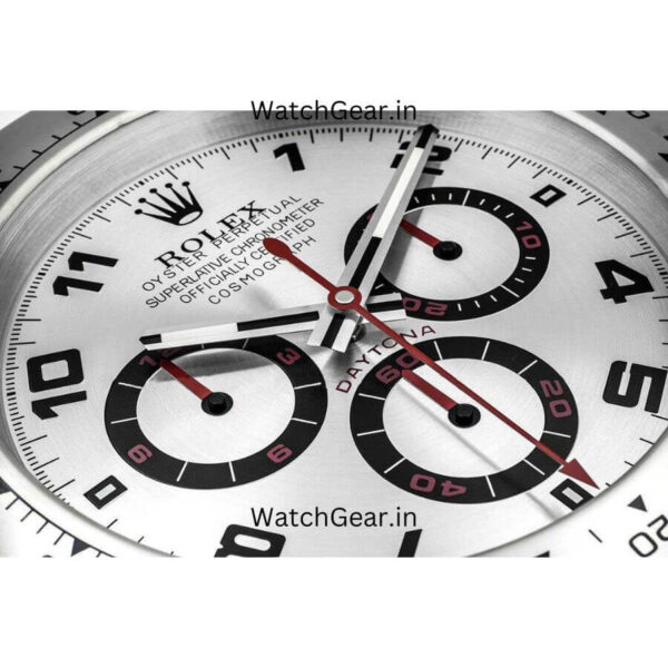 Rolex Daytona Silver Dial Silver Wall Clock - Image 4