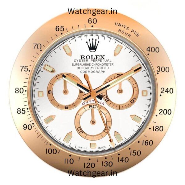 Rolex Daytona White Dial Rose Gold Wall Clock