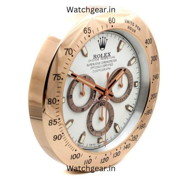 Rolex Daytona White Dial Rose Gold Wall Clock - Image 2