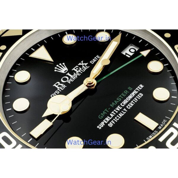 Rolex GMT Master II Black Dial Golden Wall Clock - Image 5