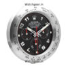 rolex paul daytona black dial silver wall clock 2