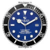 Rolex Submariner Blue Dial Black Bezel Wall Clock