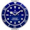 Rolex Submariner Blue Dial Steel Wall Clock