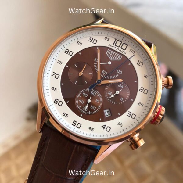 Tag Heuer Mikrograph Rose Gold Watch - Image 2