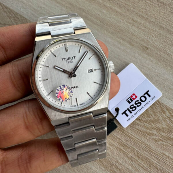 tissot prx powermatic silver dial steel bracelet watch