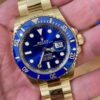 rolex submariner blue dial full gold automatic watch 1