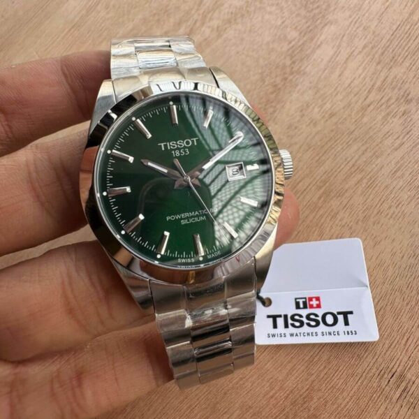 Tissot Gentleman Powermatic 80 Silicum Green Dial Watch