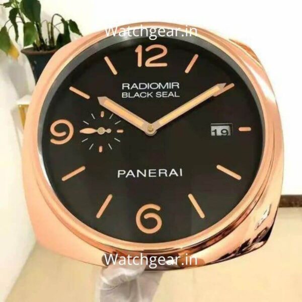 Panerai Radiomir Black Seal Black Dial Rose Gold Wall Clock