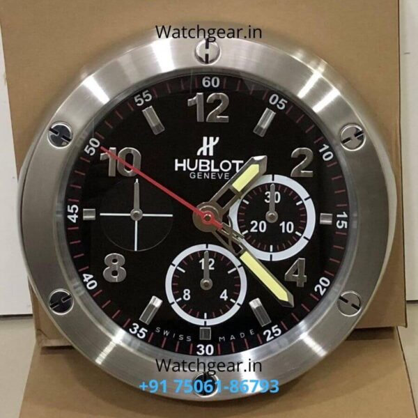 Hublot Big Bang Black Dial Steel Wall Clock