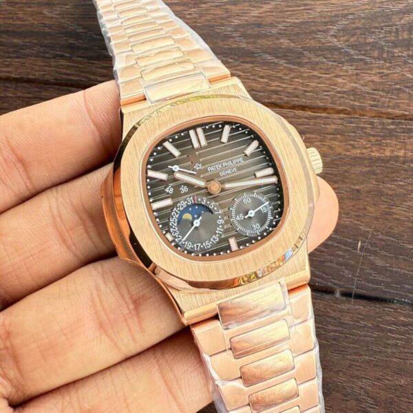 Patek Philippe Nautilus Moon Phase Rose Gold Watch