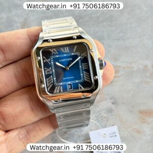 Cartier Santos De Cartier Blue Dial Automatic Watch