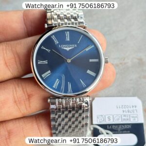Longines La Grande Classique Blue Dial Steel 'SLIM' Watch