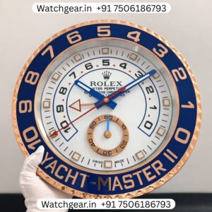 Rolex Yacht Master White Dial Rose Gold Wall Clock